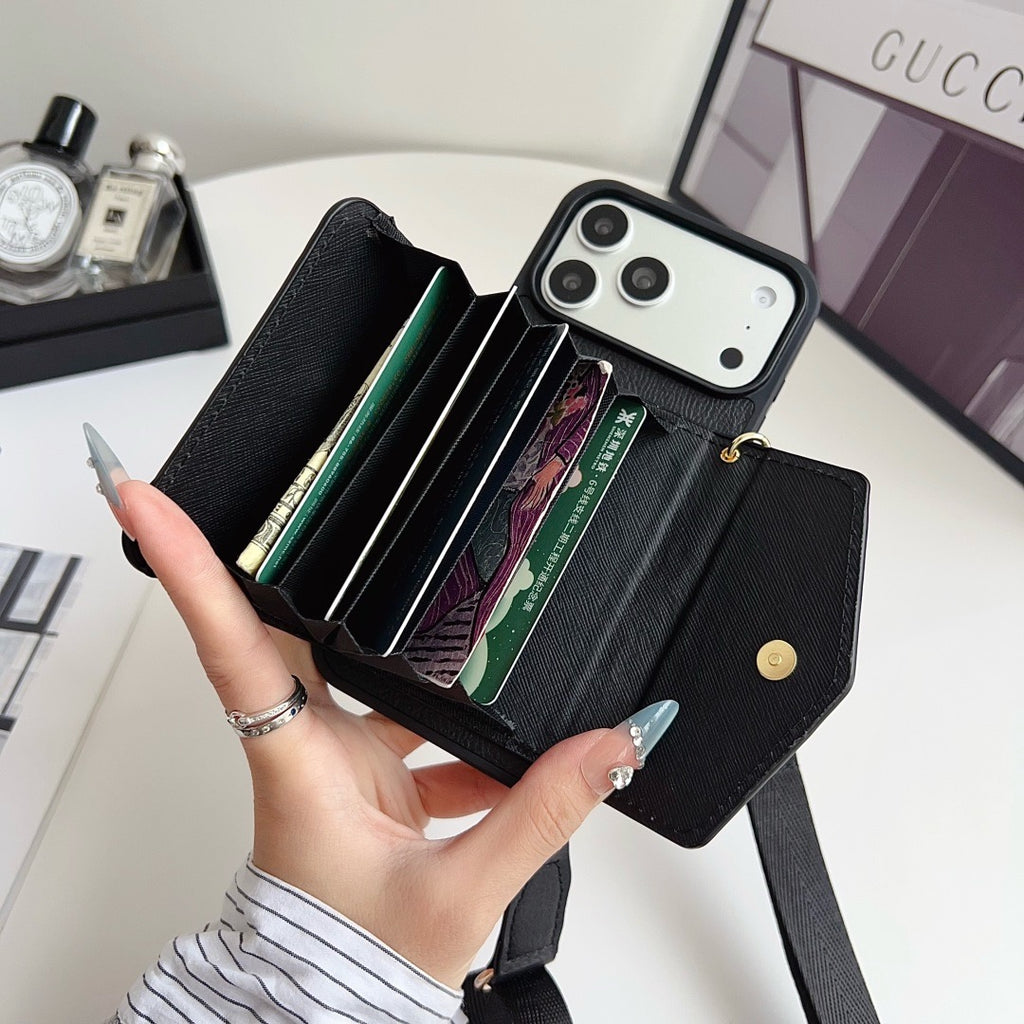 Leather Card Cover Phone Case For iPhone