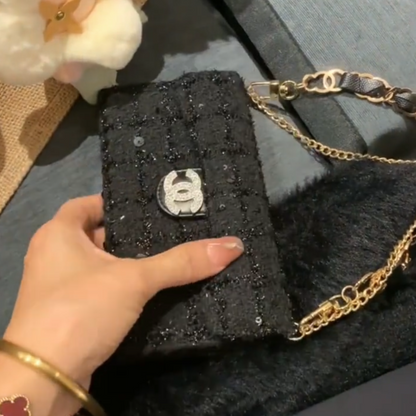 Weave Black Phone Bag For iPhone