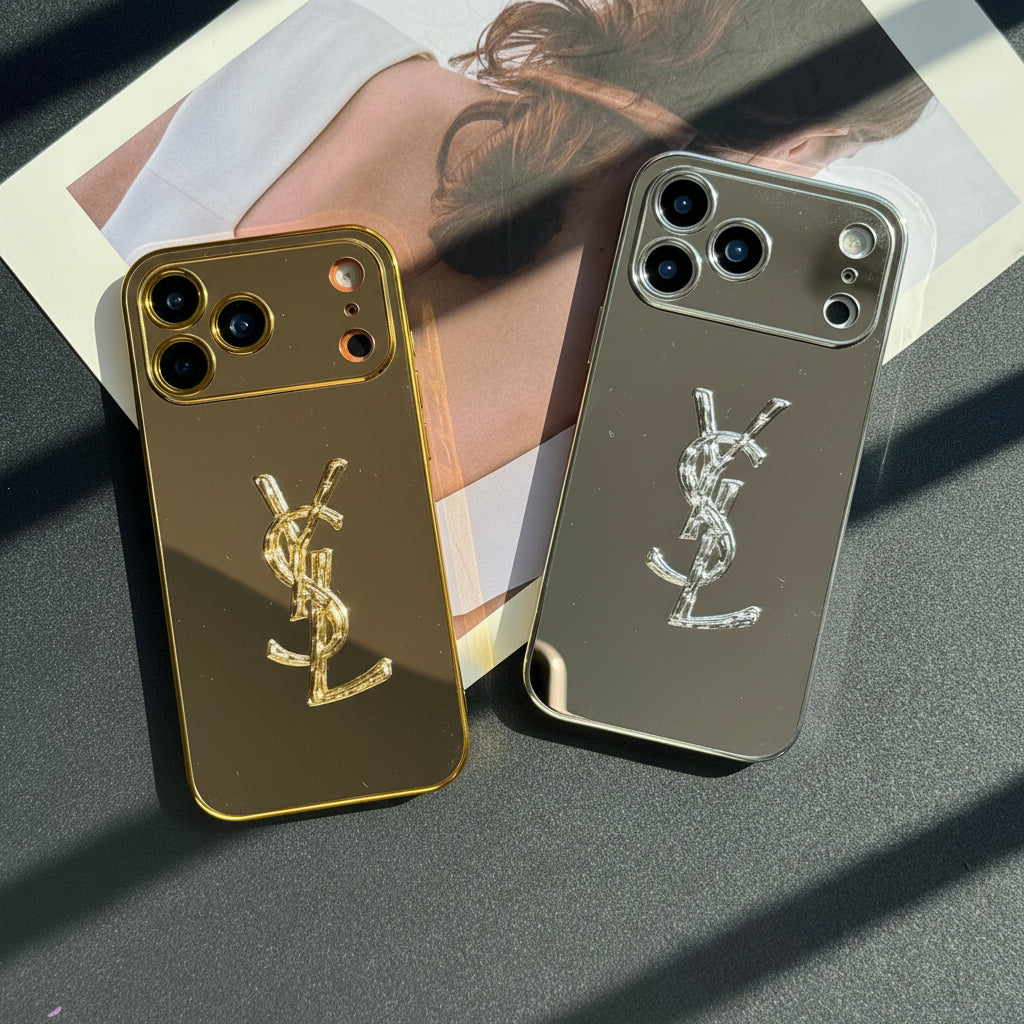Mirror Yes Girl Glitter Phone Case