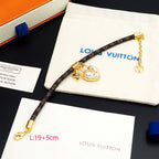 Bracciale a catena in pelle con ciondolo Love
