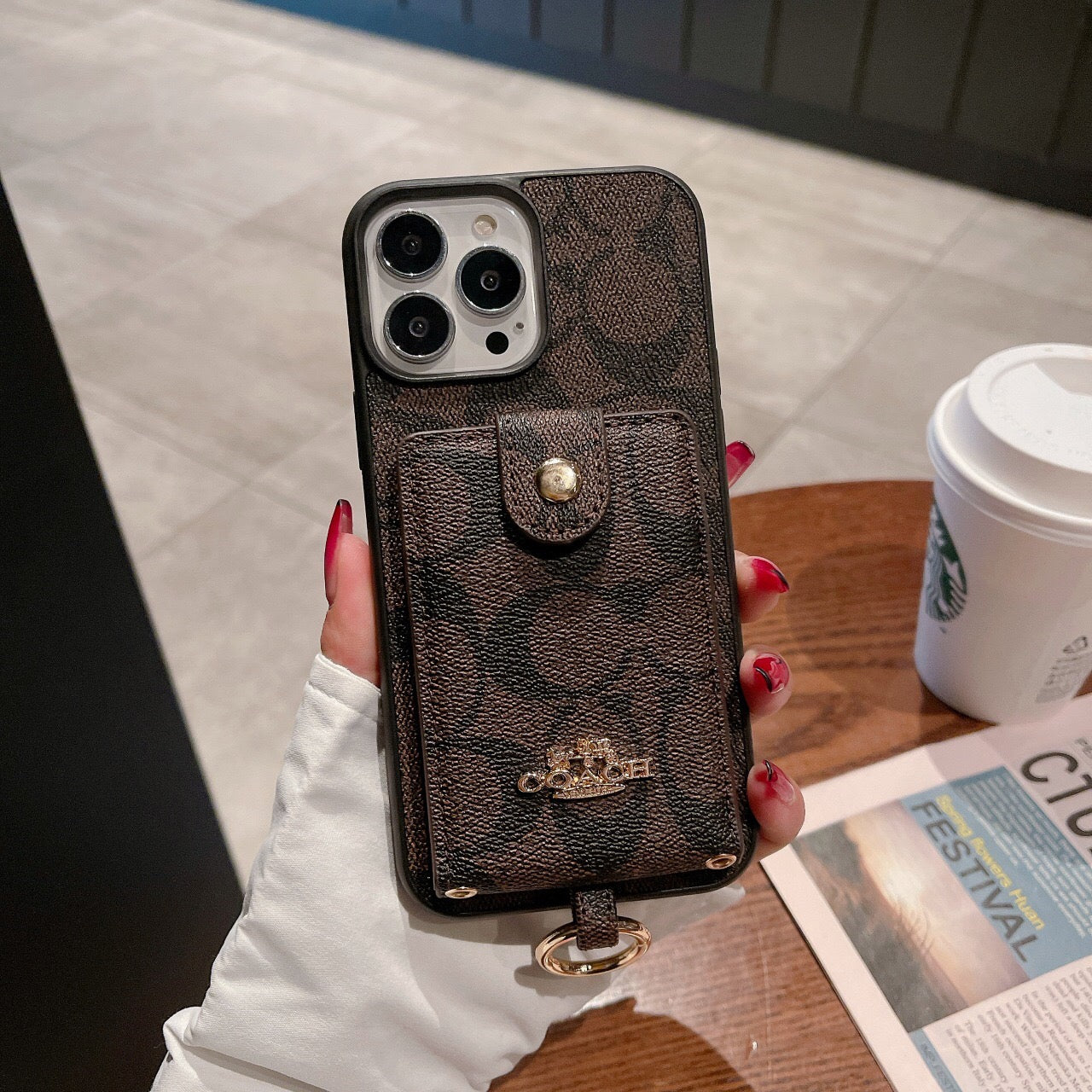 Ring Leather Phone Case For iPhone