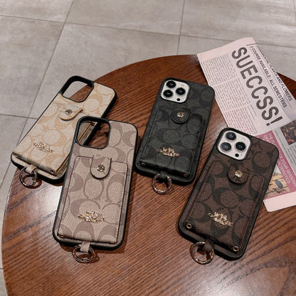 Ring Leather Phone Case For iPhone