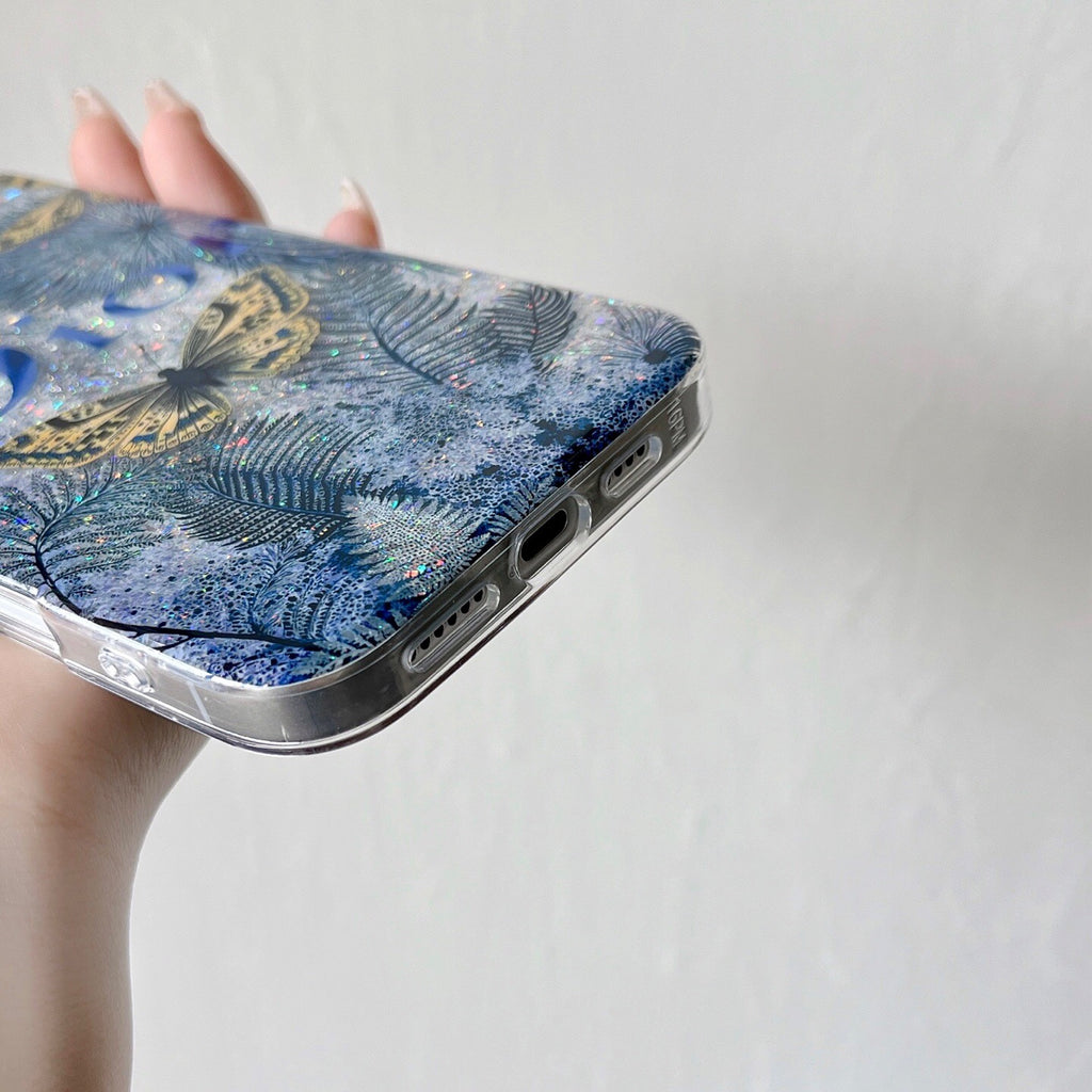 Blue Butterfly Phone Case For iPhone
