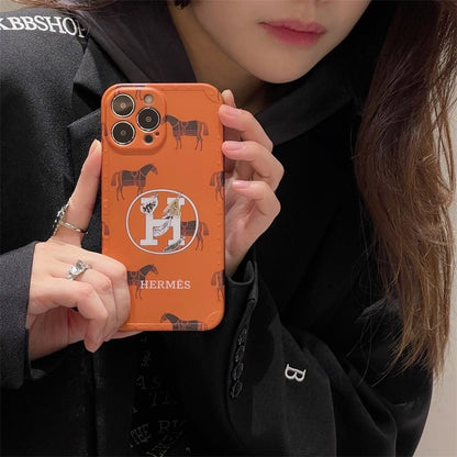 Orange Full Phone Case For iPhone