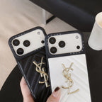 Embroidered Gold Phone Case For iPhone