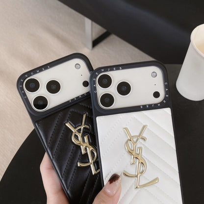 Embroidered Gold Phone Case For iPhone