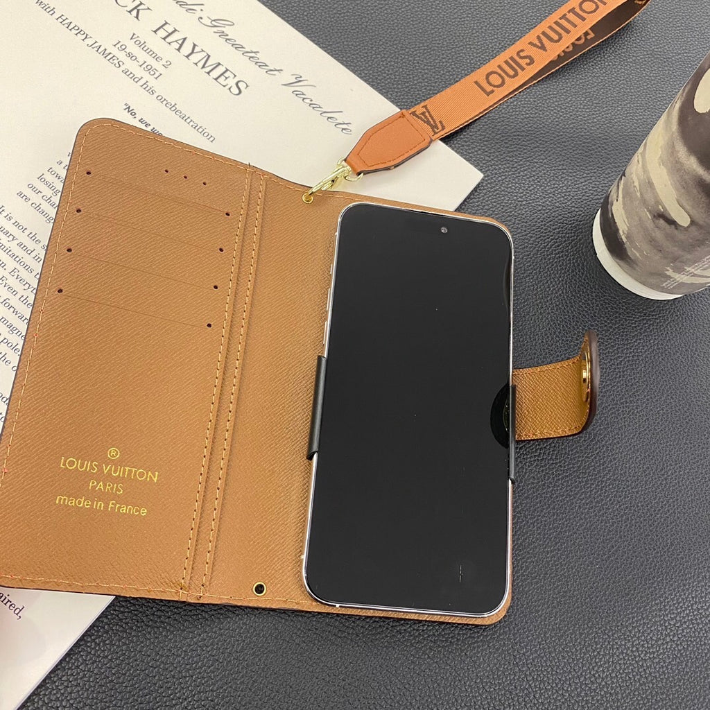 Classic Wallet Holder Leather Phone Case