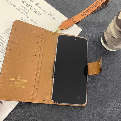 Classic Wallet Holder Leather Phone Case