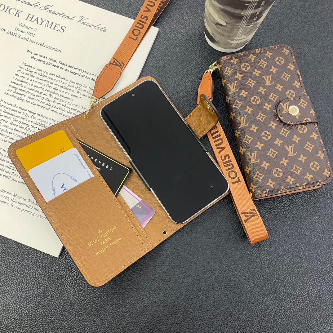 Classic Wallet Holder Leather Phone Case