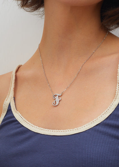 Alphabet Initial Letter Gemstone Necklace