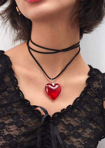 Isabelle Rote Herzkette