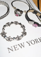 Elodie Rosa Herz Gothic Silberring