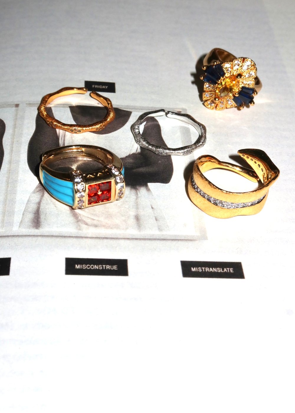 Verstellbarer goldener Ring Colette