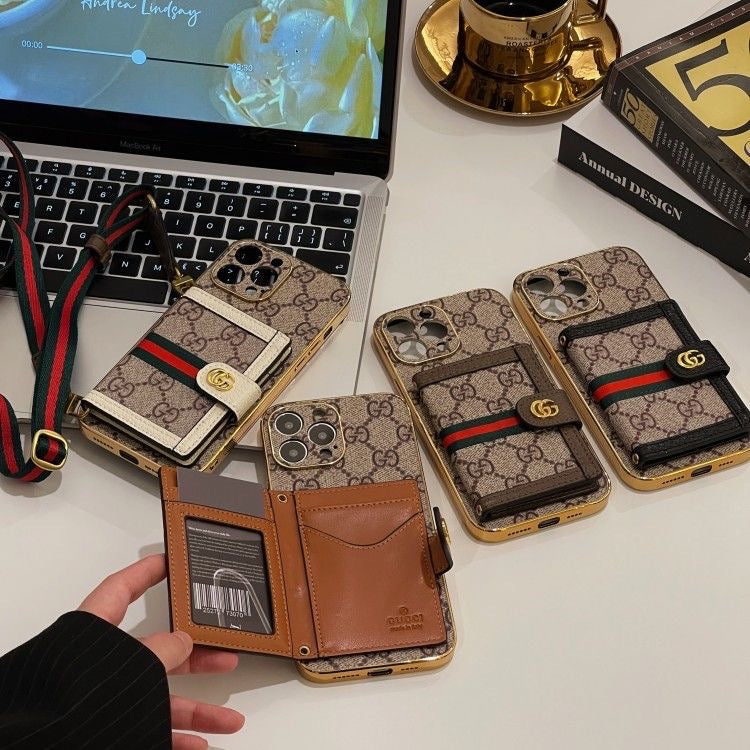 Handyhülle mit Kartenkette für iPhone