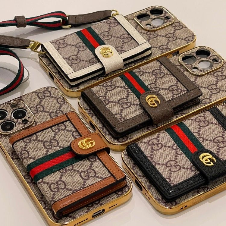 Handyhülle mit Kartenkette für iPhone
