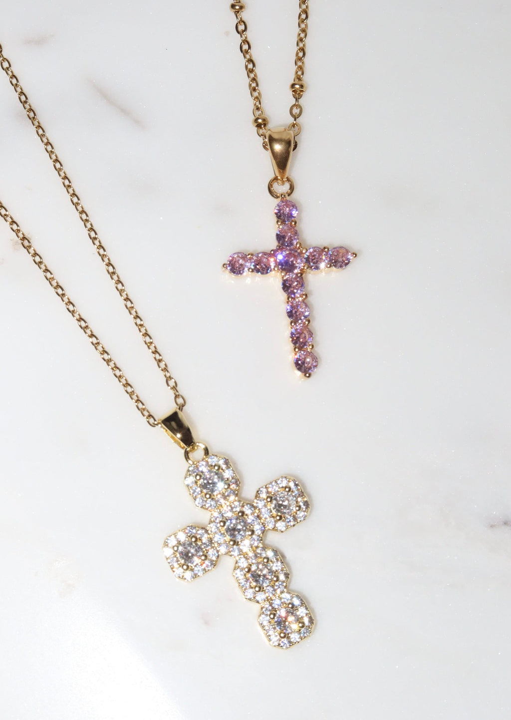 Collana con croce bianca In Name of Rose