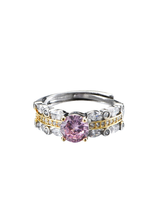 Anello con diamanti rosa royalty