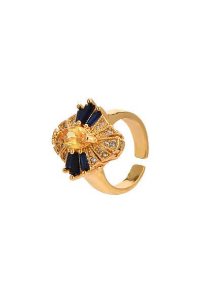 Anello vintage giallo scintillante Manon