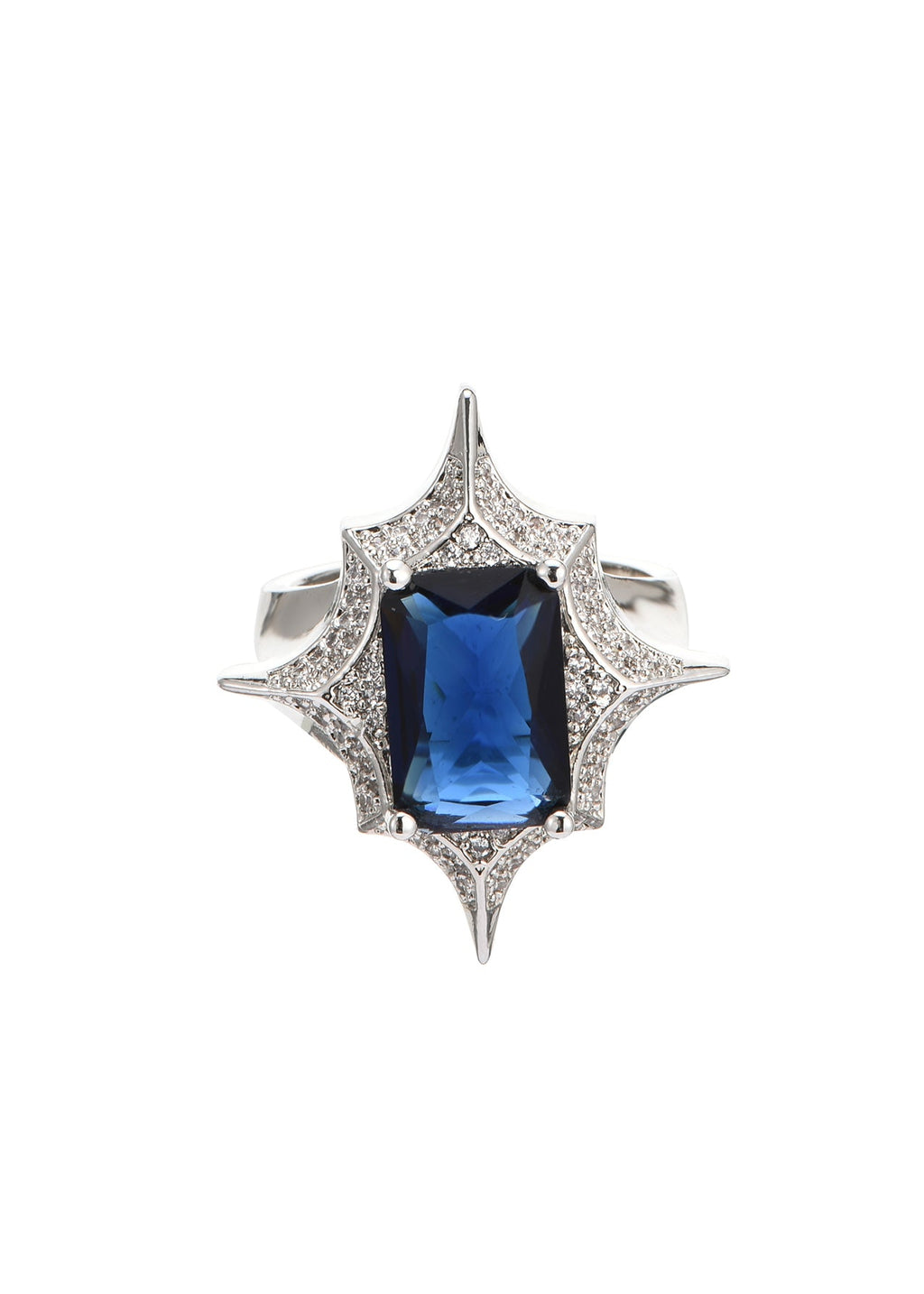 Neowise – Glitzernder Ring mit blauem Stern