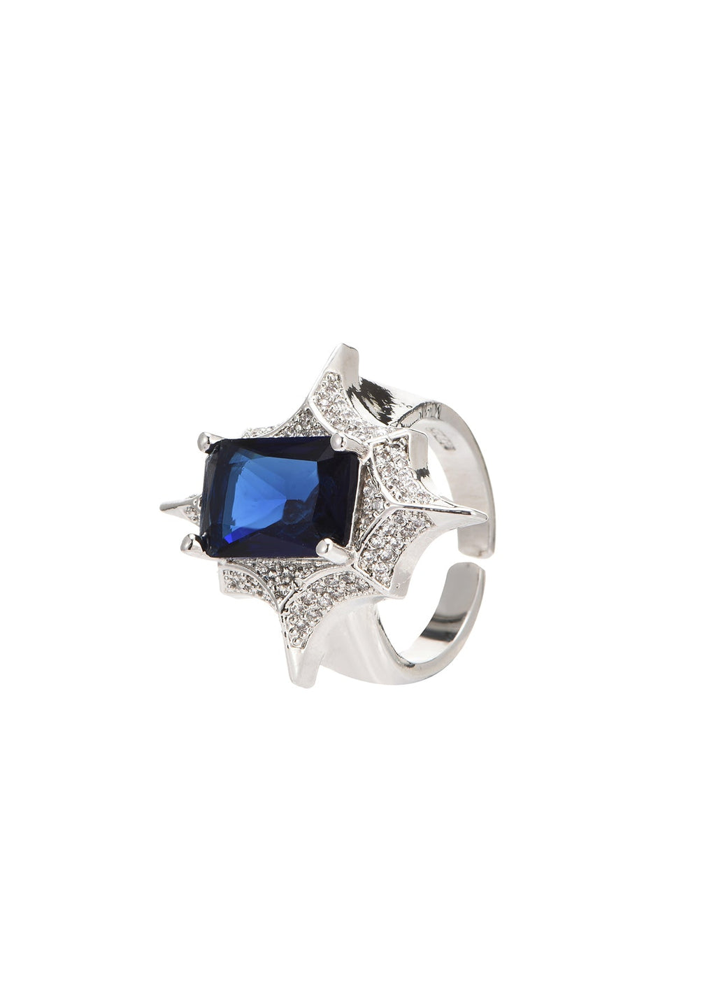 Neowise – Glitzernder Ring mit blauem Stern