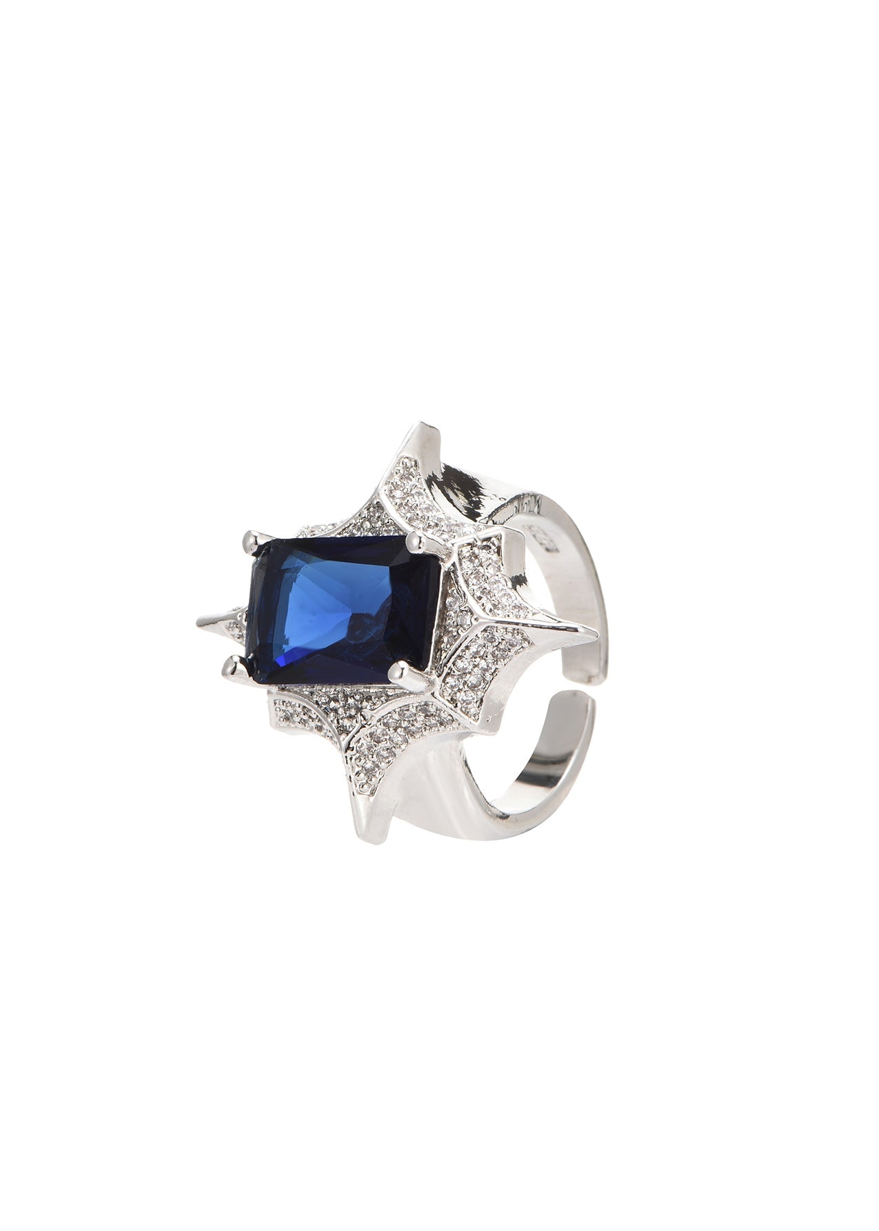 Neowise – Glitzernder Ring mit blauem Stern