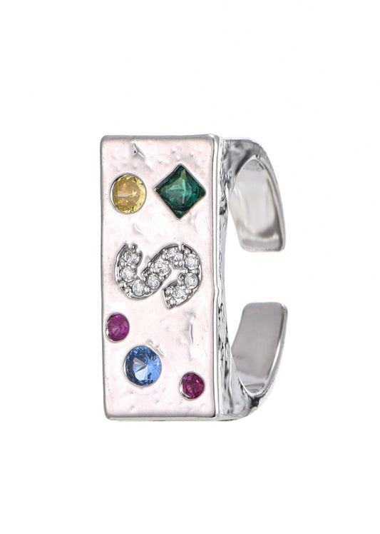 Anello in argento con pietra preziosa S Power