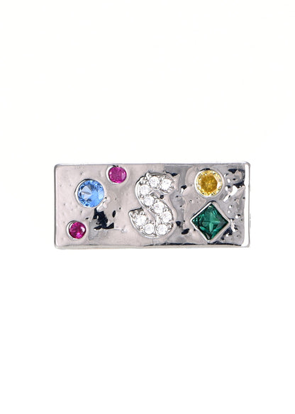 Anello in argento con pietra preziosa S Power