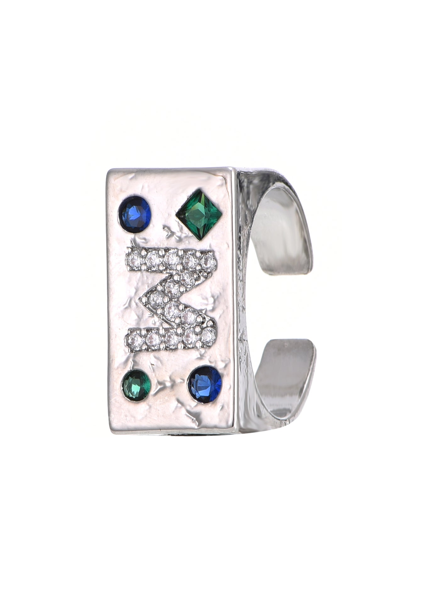 M Power Edelstein-Silberring