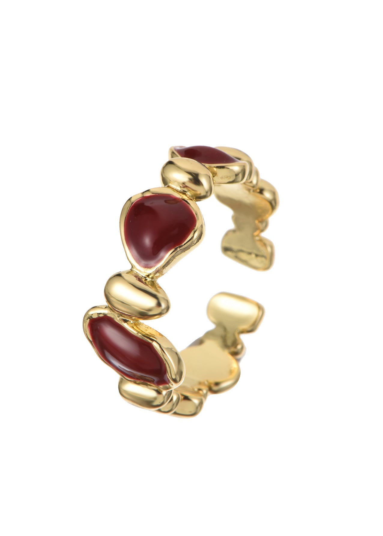 Aster Rot Goldener Ring I