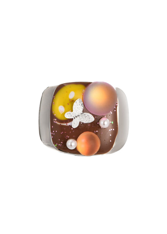 Vanna Butterfly Space Silver Ring