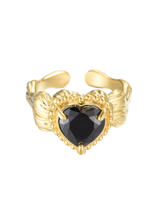 Anello Dan Black Heart