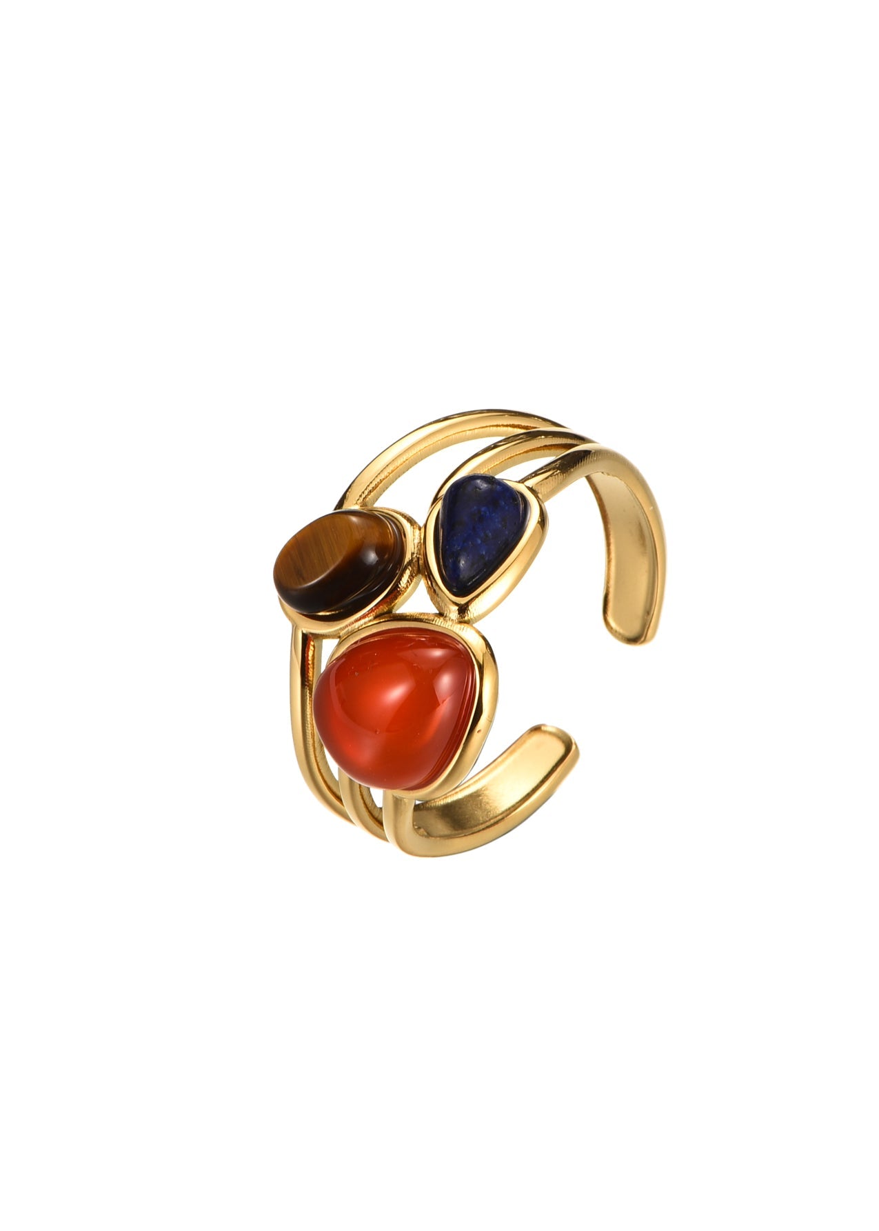 Theo Trio Energiesteine ​​Goldener Ring