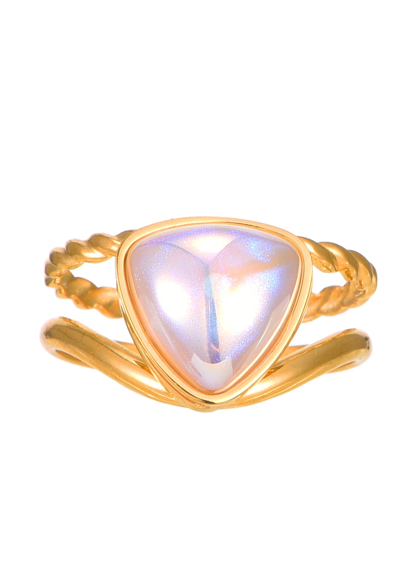 Goldener Ring mit Meerjungfrauenherz