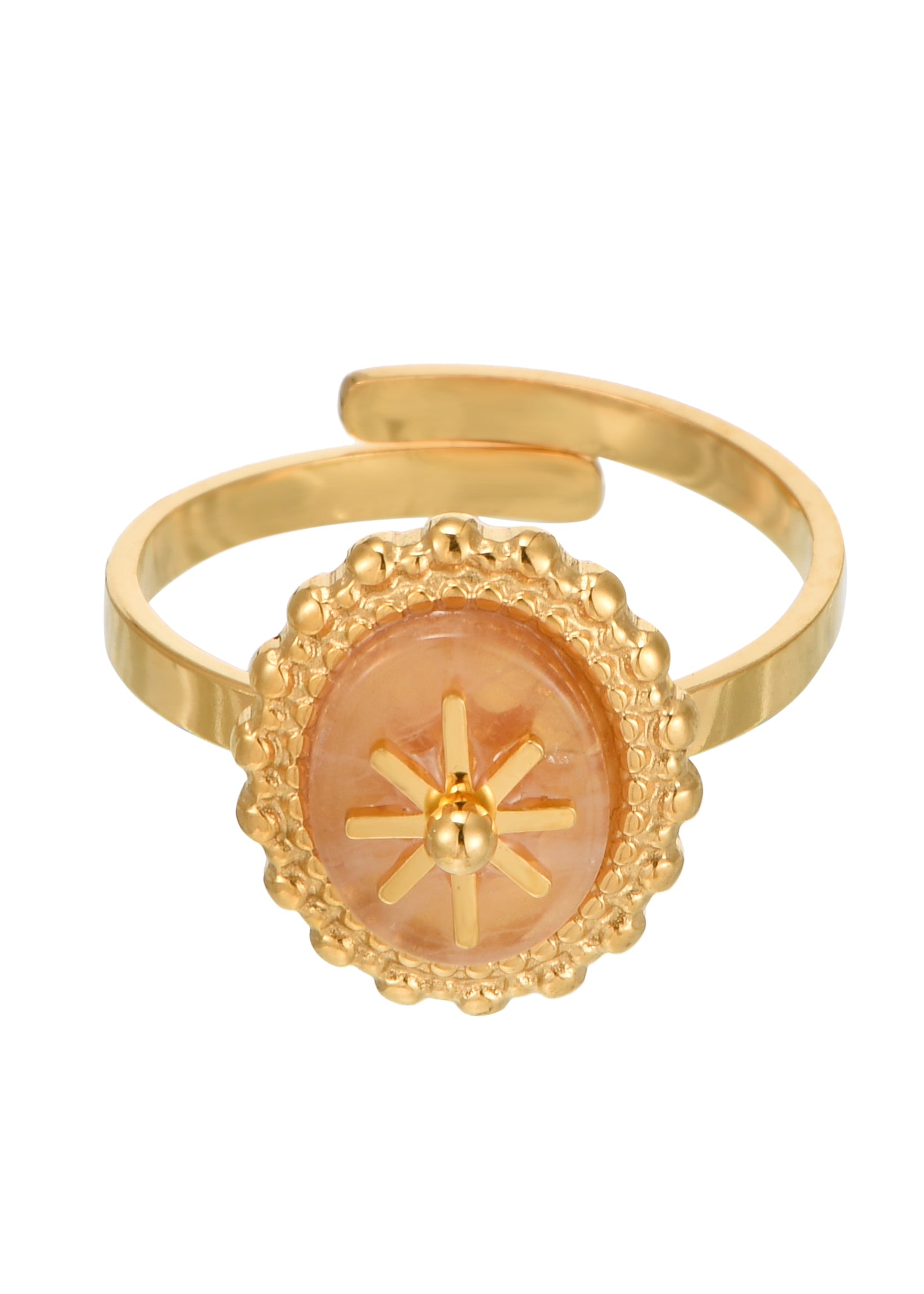 Courteney Rosa Opal Goldener Ring