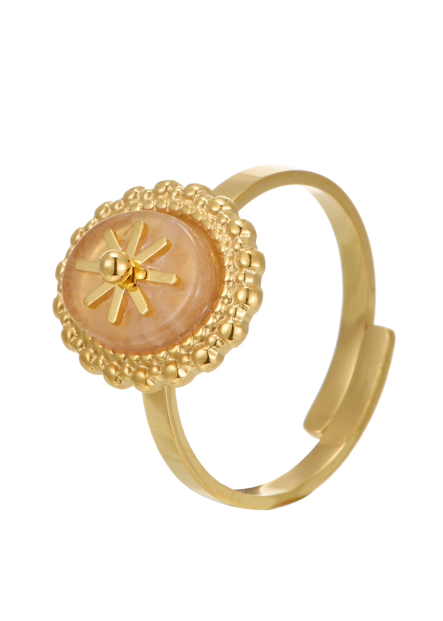 Courteney Rosa Opal Goldener Ring