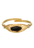 Mia Goldener Ring mit schwarzem Stein