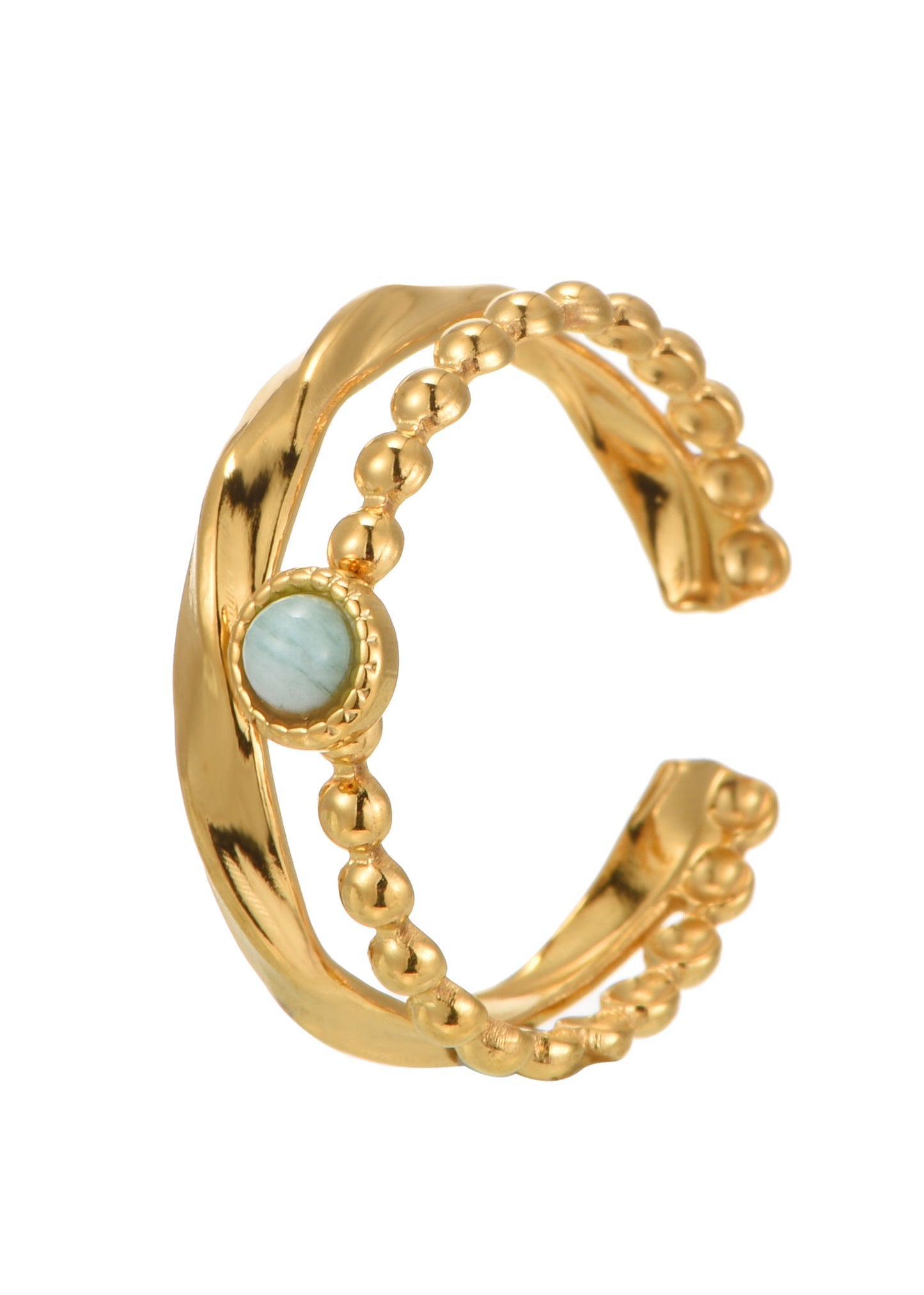 Anello Zoe Amazon Stone dorato