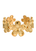 Goldener Ring mit Dschungelblume