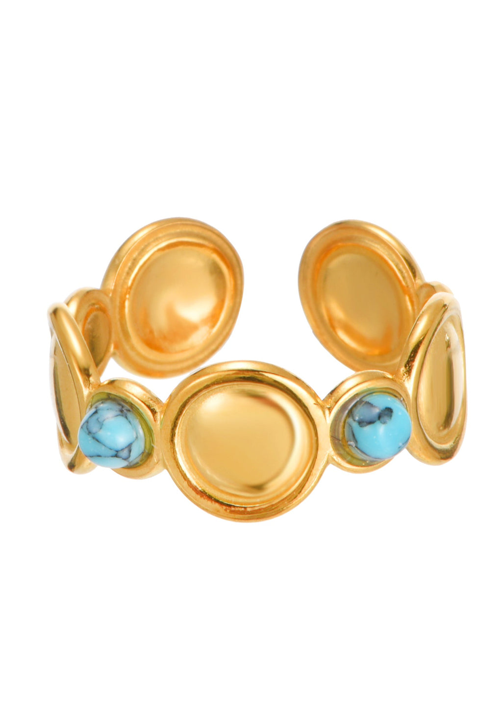 Zoe Amazon Stone Goldener Ring II