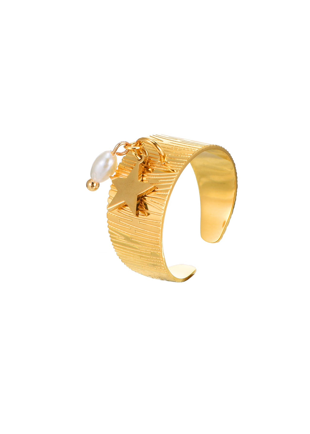 Sara Stern und Perle Goldener Ring