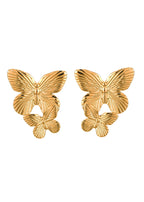 Duo riesige goldene Mottenohrringe