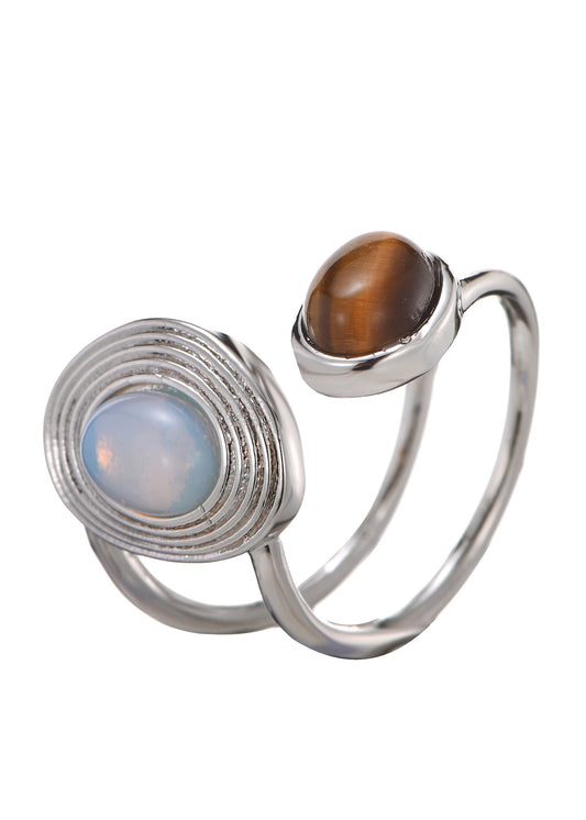 Anello regolabile Yann Natural Stone II