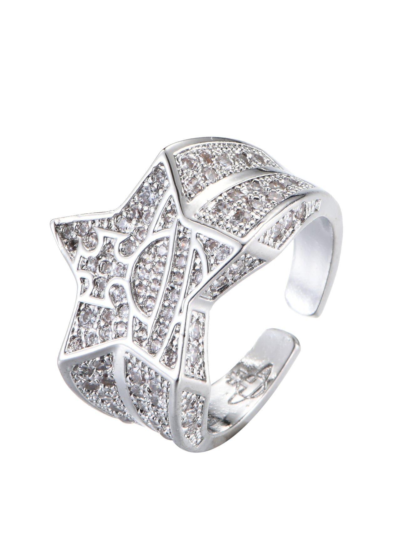 Star Universe Glittering Silver Ring