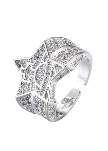 Star Universe Glittering Silver Ring