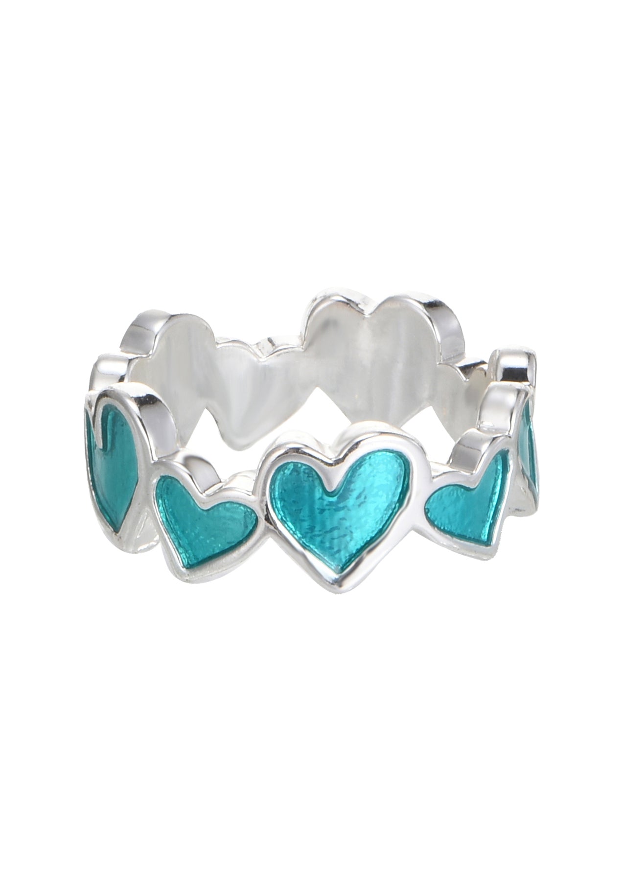 Bruna Blue Love Verstellbarer Silberring