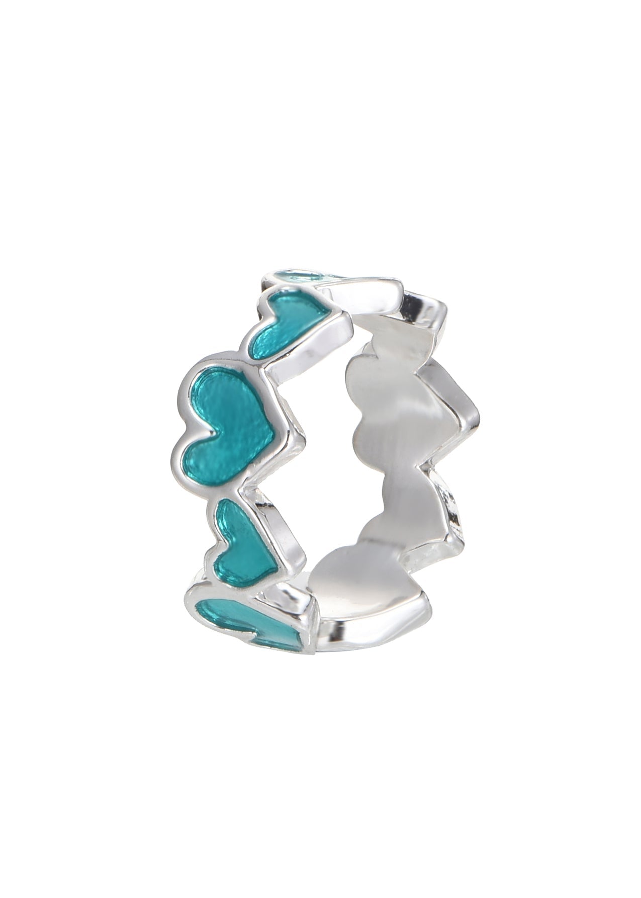 Bruna Blue Love Verstellbarer Silberring