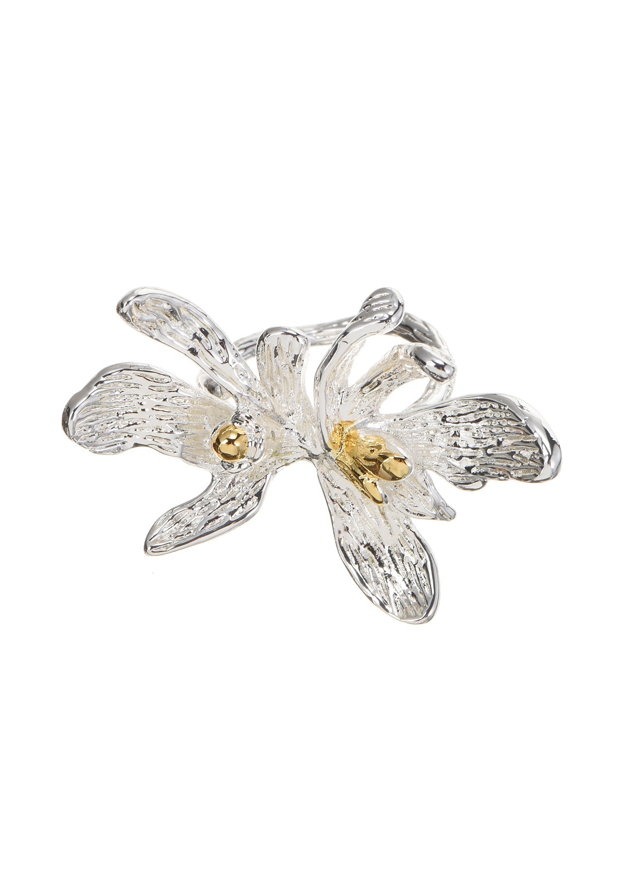 Sandra Wild Flower Silber Goldener Ring