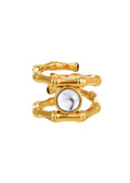 Xanthe Weißer Stein Exotischer Goldring