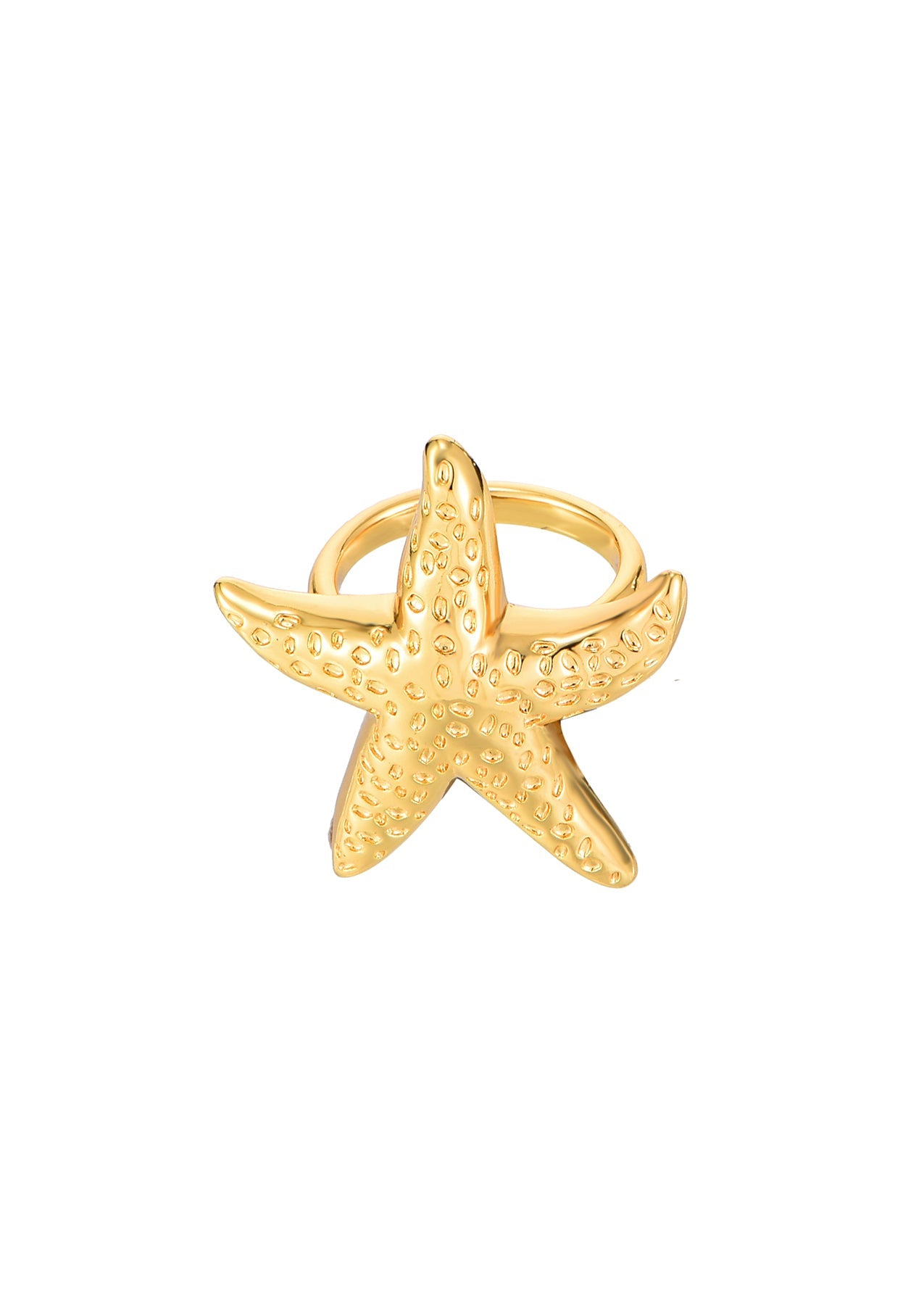 Goldener Ring „Natalia“ mit Seestern