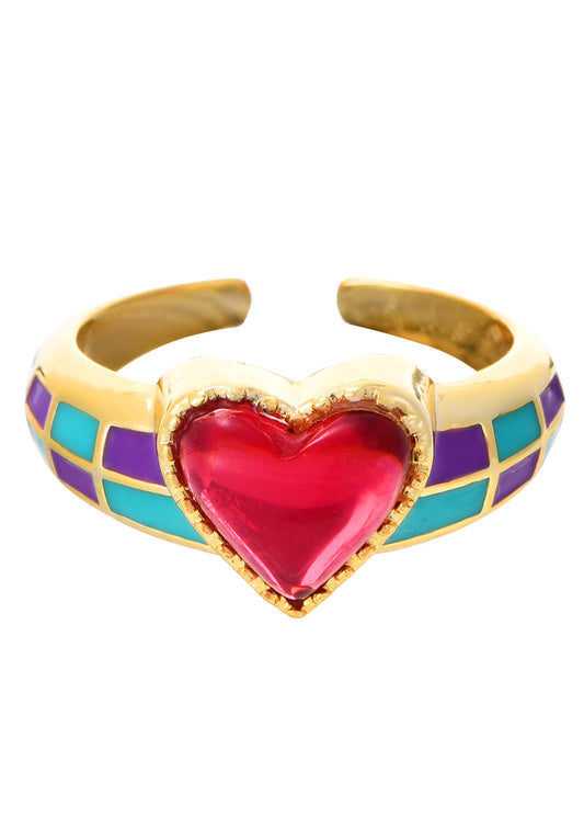 Anello divertente a forma di cuore di Nikki Rose
